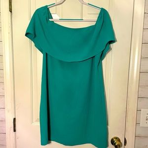 Charles Henry Green Off The Shoulder Dress